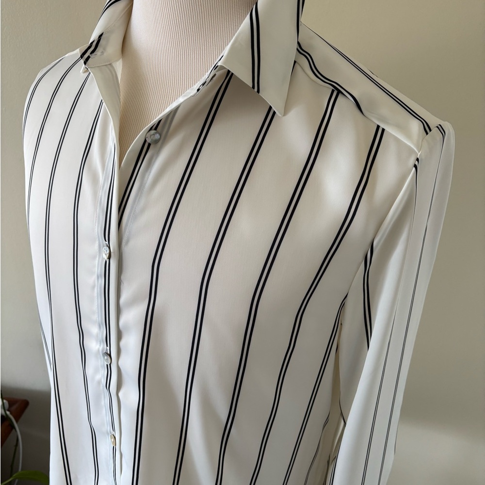 Rachel Zoe Ivory and Black Striped Top